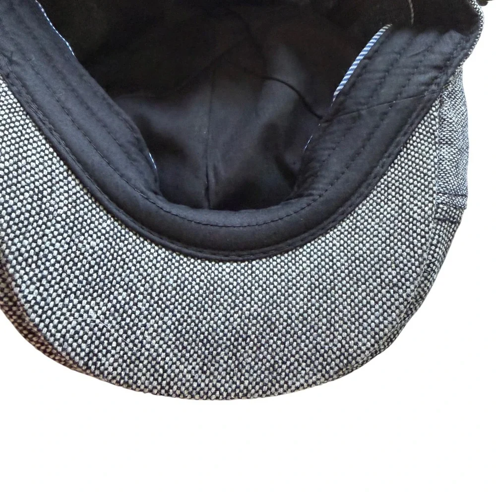 Haggar Flat Cap‎ Mens L/XL Grey Tweed Wool Blend Newsboy Driver Hat